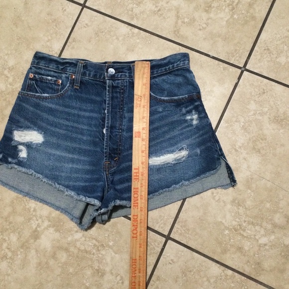 Abercrombie & Fitch Denim Button Fly Shorts Size 24 - Picture 3 of 7